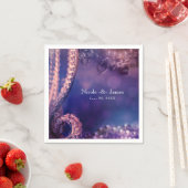 グラム パープル グロー シック グラマラス パール パーティー スタンダードカクテルナプキン (インサイチュ)