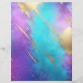 グラム パープル ターコイズ ゴールド スクラップブック ペーパー (裏面)