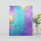 グラム パープル ターコイズ ゴールド スクラップブック ペーパー (スタンド正面)