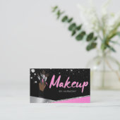 グラム・ピンク・シルバー・ダイヤモンドメイク・アーティストMUA 名刺 (スタンド正面)