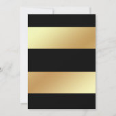 グラム·フェイク金ゴールド·タイポグラフィとブラック·サプライズ·パーティー 招待状 (裏面)