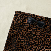 グラム·ブラウン·ブラック·レオパード·プリント ビーチタオル (インサイチュ)