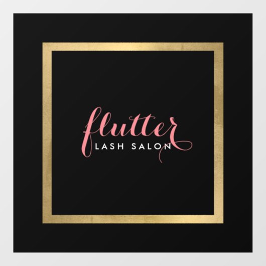 グラム ブラック ピンク ゴールド サロン、ブティック ウィンドウサイン (シート)