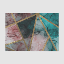 グラム·ラスト·赤面·ティール（緑がかった色）&金ゴールド·チモダンッ結婚クズ 薄葉紙