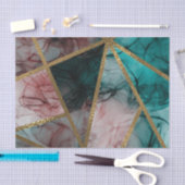 グラム·ラスト·赤面·ティール（緑がかった色）&金ゴールド·チモダンッ結婚クズ 薄葉紙 (クラフト)