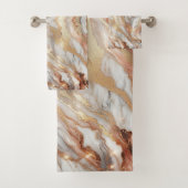 グラム ローズゴールド ラグジュアリー トレンディ マーブル バタフライ バスタオルセット (インサイチュ)