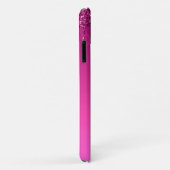 グラム&明るい赤紫色グラデーショングリッターパーソナライズされたモノグラム Case-Mate iPhoneケース (裏面/右)