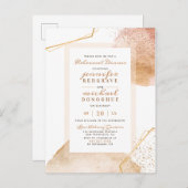 グラム·金ゴールド色彩の鮮やか·ドッツ幾何リハーサル·ディナー インビテーションポストカード (正面/裏面)