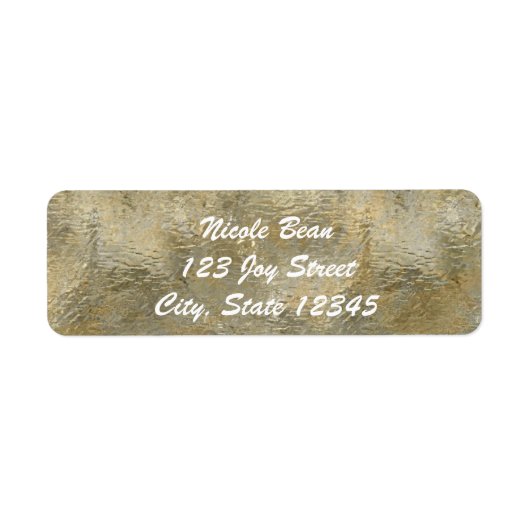 グラモアシック金ゴールドホイルフェイク招待状 ラベル (正面)