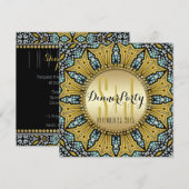 グラモアスボヘミアンスーパースターディナーParty招待状 招待状 (正面/裏面)