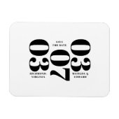 グラモダンフィッミニマルクな結婚式で日付を保存 マグネット (横)