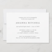 グラモダンード·フェイクバラ·金ゴールド·フォト卒業パーティー 招待状 (裏面)