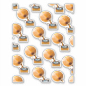 グラモフォンレコードの模様 シール (正面)