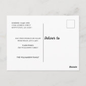 グラモラスなシックなクリスマスブルーとレッドグローツリー写真 ポストカード (裏面)