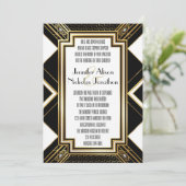 グラモラスアールデコ幾何学結婚式招待状 招待状 (スタンド正面)