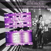 グラモーパープルグリッタースきらめくターズモノグラム