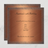 グラモールカッパーブラックフローラ誕生日パーティー2 招待状 (正面/裏面)