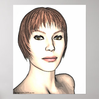 グラモールガールプリント ポスター