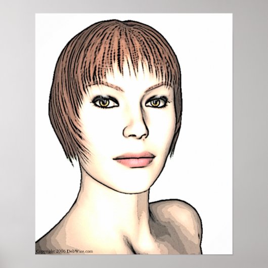 グラモールガールプリント ポスター (正面)