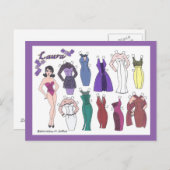 グラモールガールローラ紙人形葉書 ポストカード (正面/裏面)