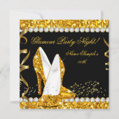 グラモールグラムグリッツパーティーナイト金ゴールドハイヒール 招待状 (正面)