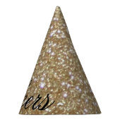 グラモールゴールデングリッツ《写真》ぼけ味ライト金ゴールドグリッター パーティーハット (右)