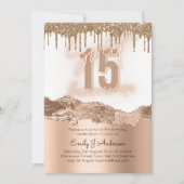 グラモールゴールドフォイルグリッターキンセアニェラ15th 招待状 (正面)