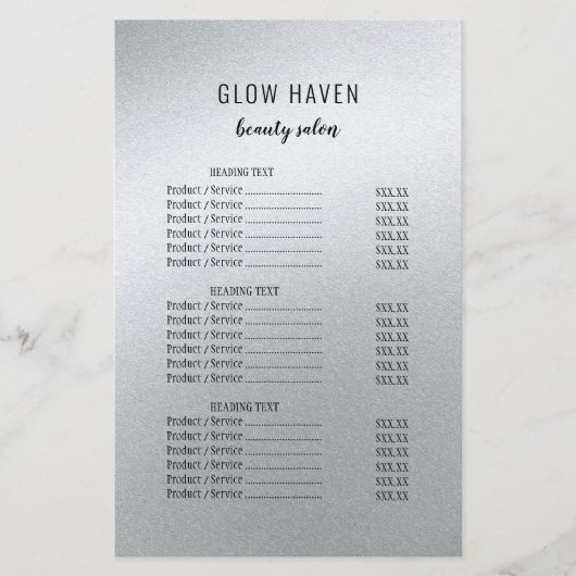 グラモールズシルバー美しいサロン チラシ (正面)