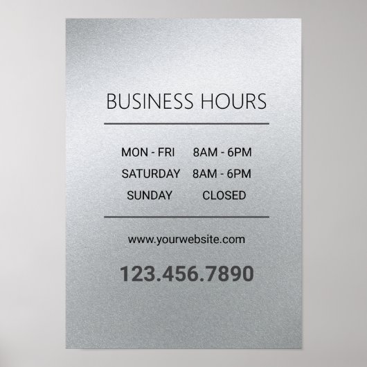 グラモールズシルバー美しいサロン ポスター (正面)