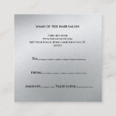 グラモールズシルバー美しいサロン 割引カード (裏面)