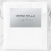 グラモールズシルバー美しいサロン 長方形シール (バッグ)