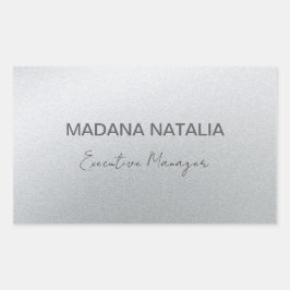 グラモールズシルバー美しいサロン 長方形シール