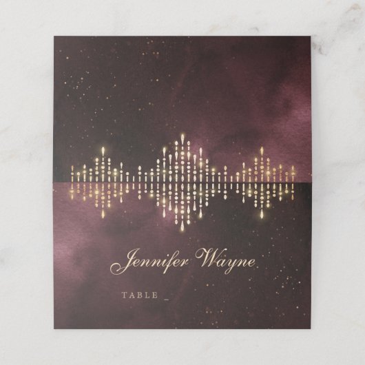 グラモールデコブルガンディヴィンテージウェディング座席表 プレイスカード (外部開封)