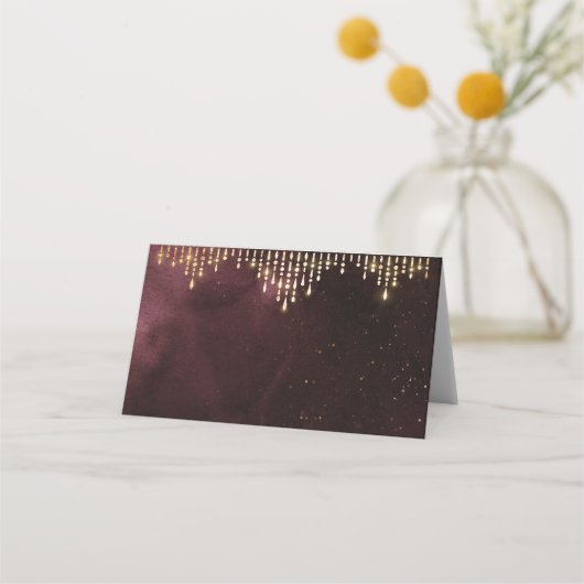 グラモールデコブルガンディヴィンテージウェディング座席表 プレイスカード (裏面)