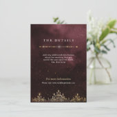 グラモールデコブルガンディヴィンテージウェディング詳細カード エンクロージャーカード (スタンド正面)