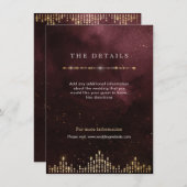 グラモールデコブルガンディヴィンテージウェディング詳細カード エンクロージャーカード (正面/裏面)