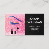 グラモールピンクグリッターアイラッシュ美しい 名刺 (正面)