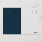 グラモールブルーシルバーフォイルグリッターキンセアニェラ15th ポストカード (裏面)