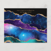 グラモールブルー金ゴールドアゲートウェディング招待格安 (裏面)