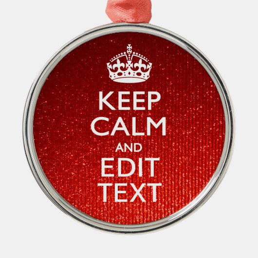 グラモールレッドフェスティバルパーソナライズされた保カム メタルオーナメント (正面)