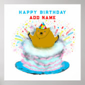 グランおもしろいグホグデイ誕生日 ポスター (正面)