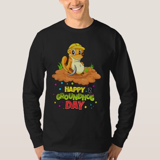 グランおもしろいホッグの日を尊重する Tシャツ (正面)