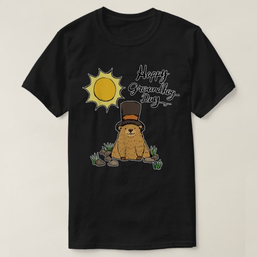 グランおもしろいホッグの日を尊重する Tシャツ (デザイン正面)