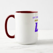 グランはっきりしたデル | クリムゾンと金ゴールド抽象芸術 マグカップ (左)