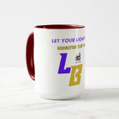 グランはっきりしたデル | クリムゾンと金ゴールド抽象芸術 マグカップ (正面左)