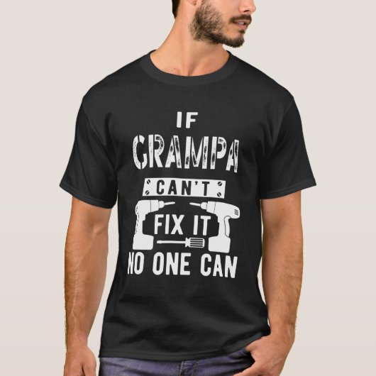 グランもしパは修正できない誰もおじいちゃん Tシャツ (正面)