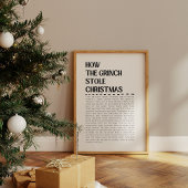 グランインチクリスマスおもしろいウォールアートプリント ポスター