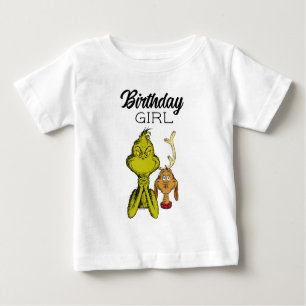 グランインチシャルボード誕生日ガール ベビーTシャツ