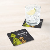 グランインチシャルボード誕生日 スクエアペーパーコースター (インサイチュ)