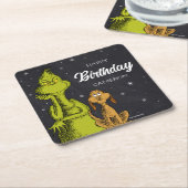 グランインチシャルボード誕生日 スクエアペーパーコースター (アングル)